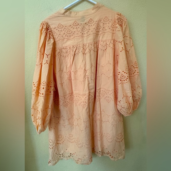 Universal Threads Goods Co Orange Eyelet Puff Sleeve Dress NWT Size XXL - Picture 4 of 5